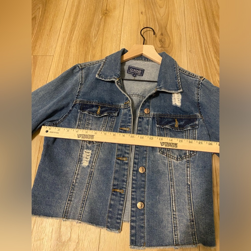 Ci Sono denim collection size L distressed Jean jacket - Picture 5 of 8